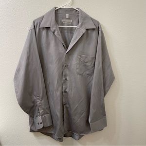 Geoffrey Beene button down shirt gray large